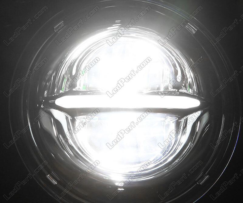 Full LED Motorcycle Optics for Round 5.75 inch Headlight - Chrome -Type 5