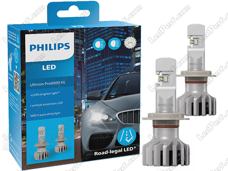 New Philips Ultinon Pro6000 Standard H7-LED Bulbs A Road-Legal