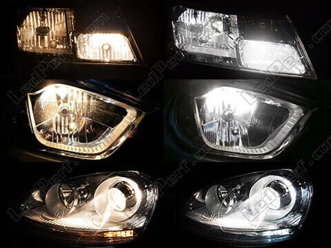 Comparison of low beam Xenon Effect of Land Rover Discovery II before and after modification