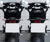 Comparative before and after installation Dynamic LED turn signals + brake lights for Royal Enfield Himalayan 410 (2021 - 2023)