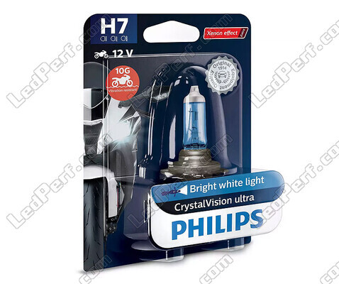 Philips CrystalVision Ultra 55W H7 Motorcycle Bulb - 12972CVUBW