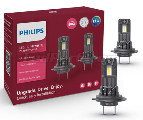 2x PHILIPS Ultinon Access H7 LED Bulbs 6000K - Plug and Play
