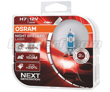 Pack of 2 Osram Night Breaker Laser +150% H7 bulbs  - 64210NL-HCB